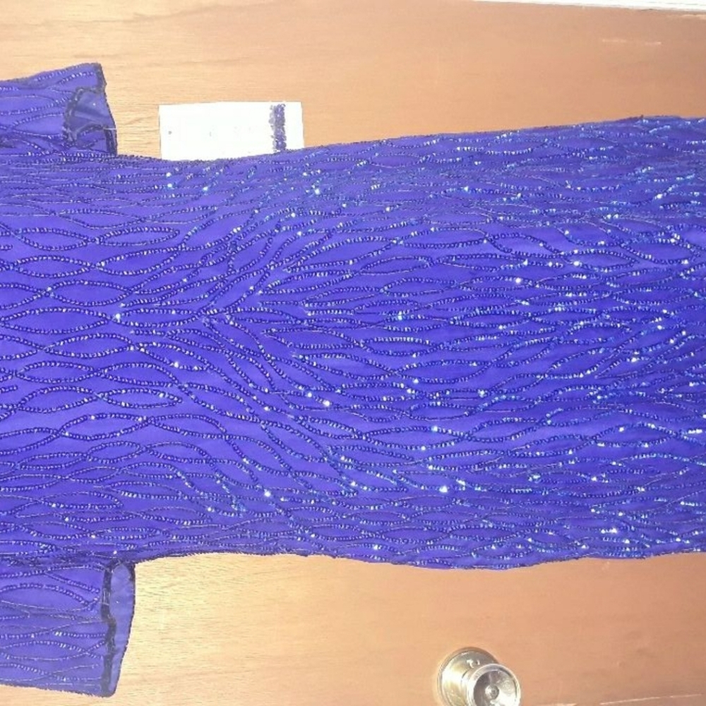 Royal Blue sequins vintage inspired dress made by: Mark and John